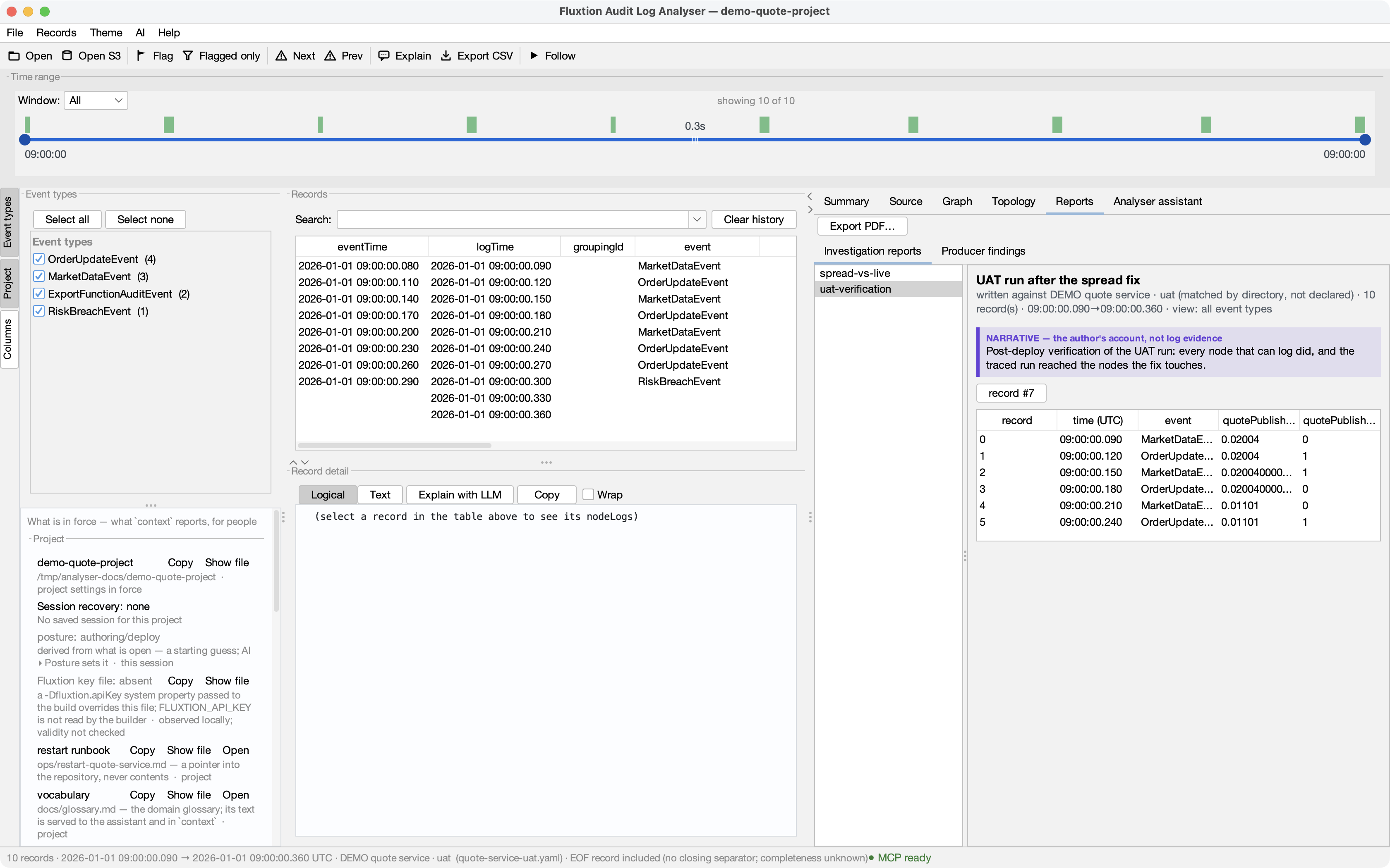 The UAT verification report: its header carries the matched provenance and says how it was matched